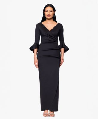 Women's V-Neck 3/4-Sleeve Sheath Dress