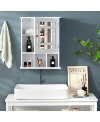 Wall Mounted and Mirrored Bathroom Cabinet