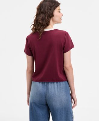 Juniors' Sporty Crewneck T-Shirt