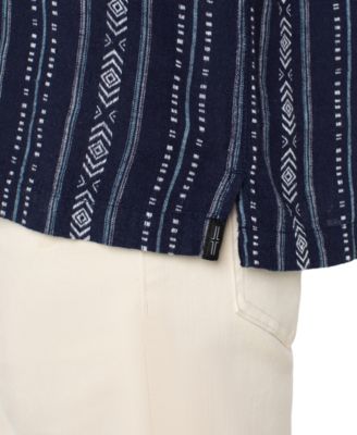 Men's Printed Short-Sleeve Button Shirt