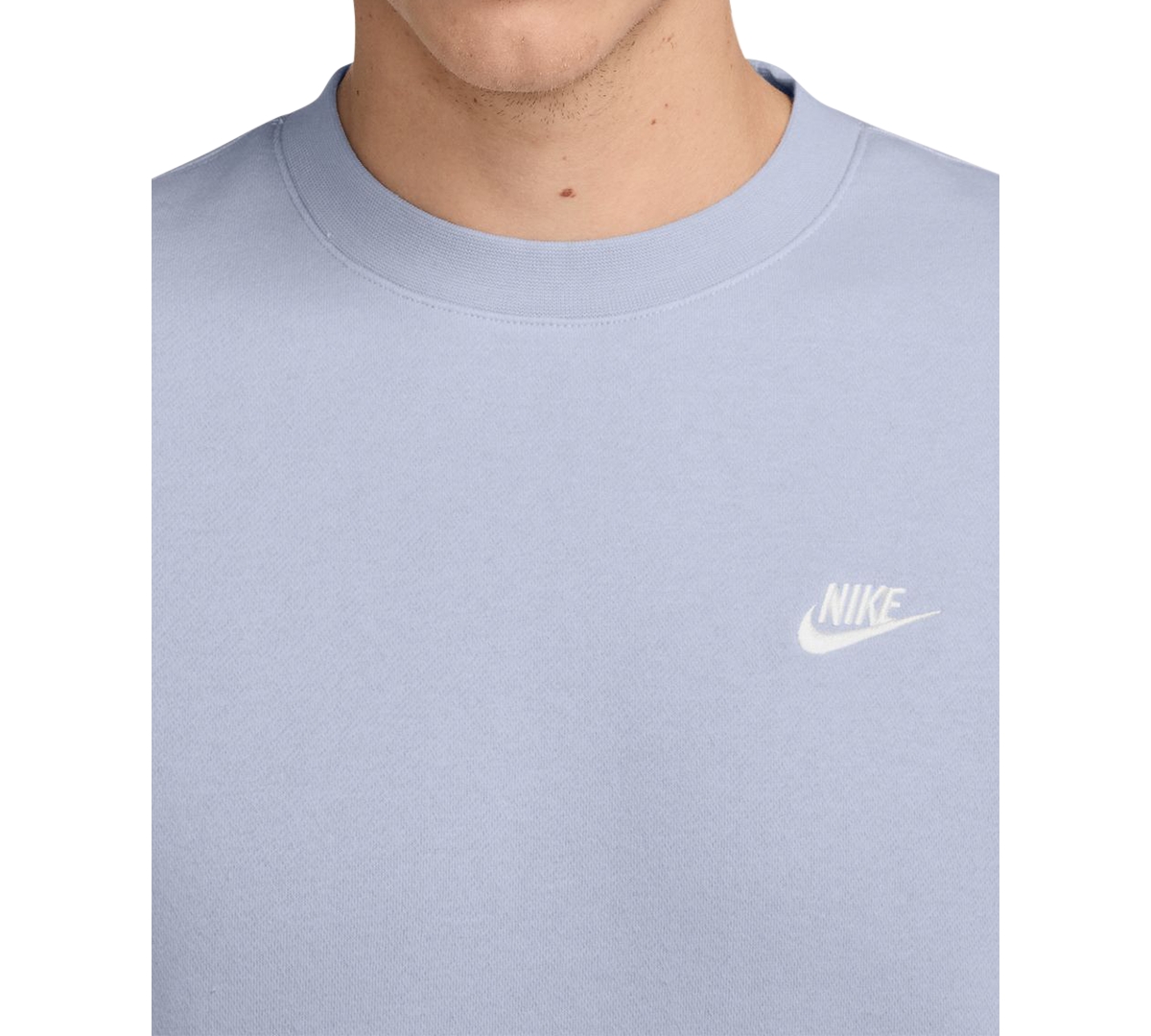 Nike Men's Pullover Fleece Crewneck Logo Sweatshirt In Blue