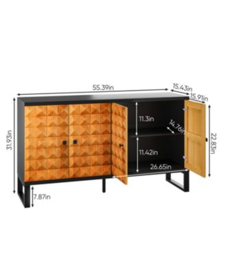 Geometric Patterned Storage Cabinet