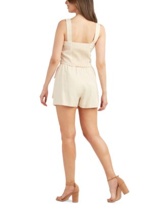 Bcx Juniors Square Neck Tank Wrap Front Skort In White