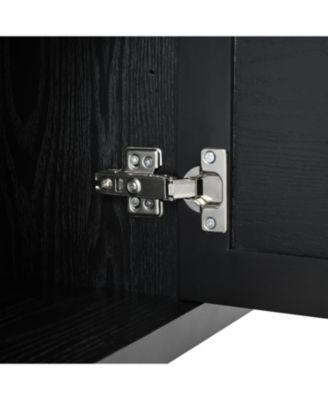 Geometric Circle Door Cabinet - Black