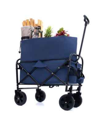 Collapsible Utility Wagon Cart - 225lb Capacity - Dark Blue