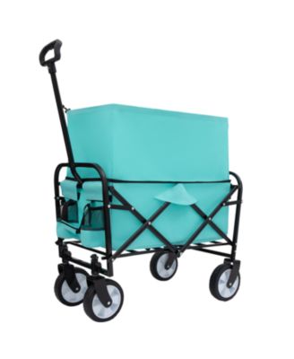 Collapsible Utility Wagon Cart - 225lb Capacity - Blue