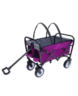 Collapsible Wagon Cart with Strapping System - Purple