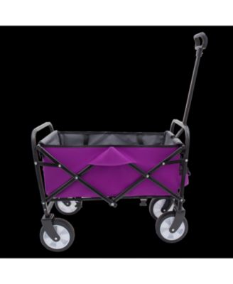 Collapsible Wagon Cart with Strapping System - Purple