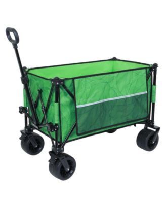 Heavy-Duty Folding Wagon Cart - All-Terrain, Green
