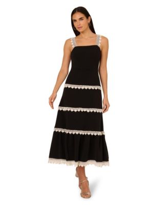 Adrianna - Women's Sleeveless Square-Neck Midi Dress