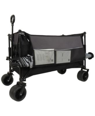 300L Folding Wagon Cart - Heavy Duty, All-Terrain, Black/Gray