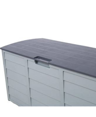 75 Gallon Resin Deck Box - Outdoor Storage with Wheels