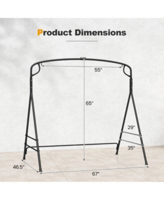 Outdoor Metal Swing Frame with Extra Side Bars