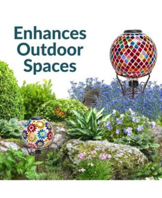 Indoor/Outdoor Decorative Steel Scroll Gazing Ball Stand for 10" or 12" Outdoor Garden Gazing Globes - 11" H