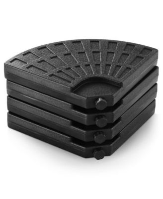 4 Pieces Round Cantilever Umbrella Base with Carry Handles for Garden