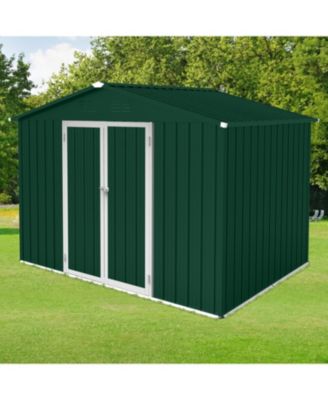 Metal garden sheds 6ftx8ft outdoor storage sheds Green+White
