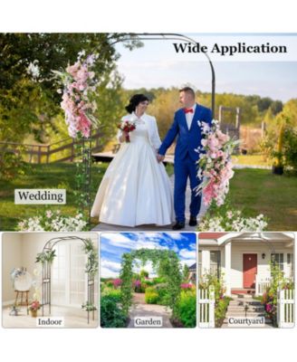 Outdoor Metal Garden Arch Trellis for Climbing Plants Grape Vine Flower