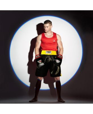 Fearless Classic Satin Pro-Style Boxing Trunks: Premium Fight Shorts for Training and Gym Clothing, Boxing Trunks Black/Gold, Size L