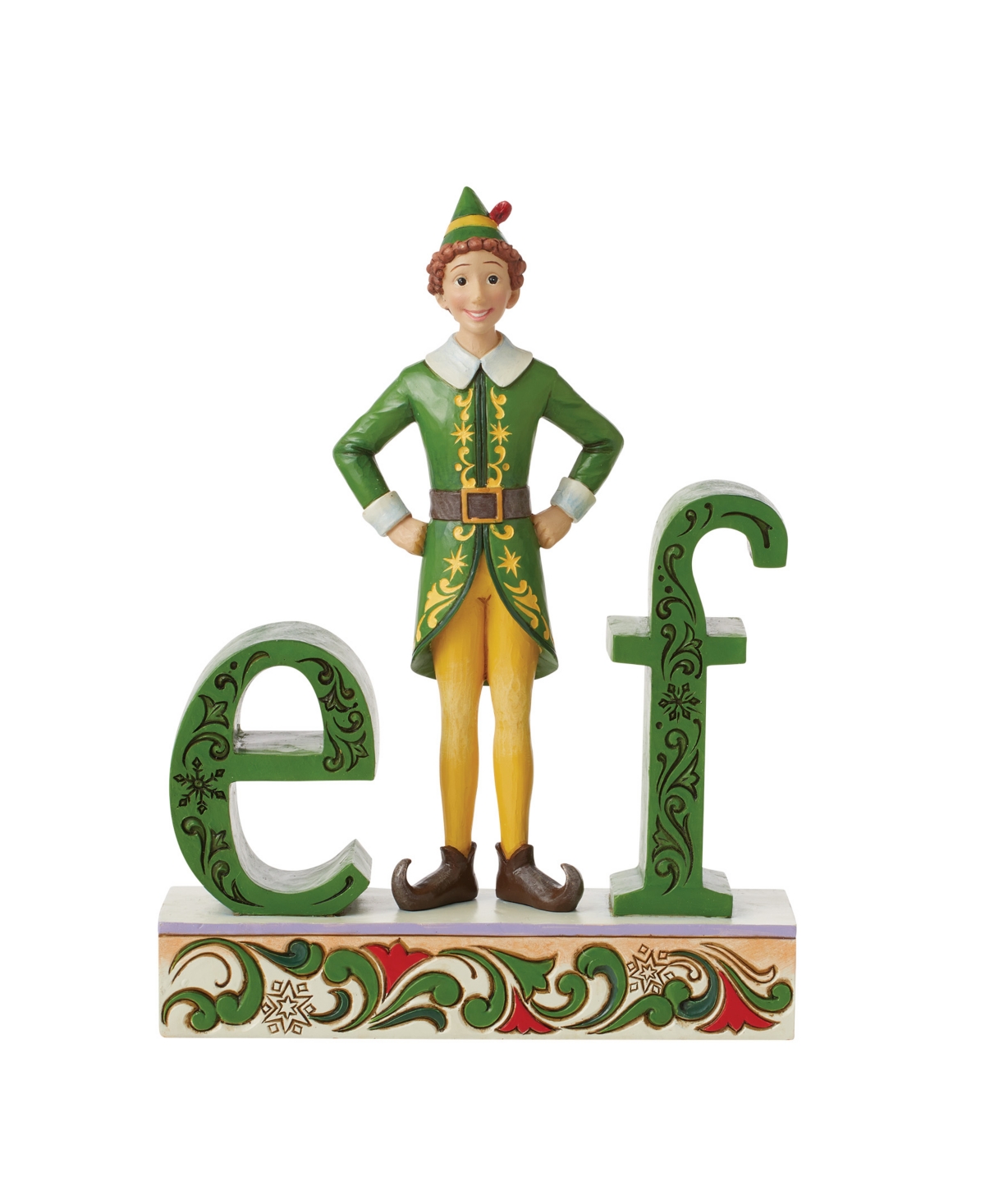 Jim Shore Buddy Elf Standing Elf Word Figurine In Multi