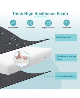 24'' x 24'' Outdoor Deep Seat Chair Cushion Set, Set of 2 Seats, 2 Backs, 2 Pillows (Charcoal)