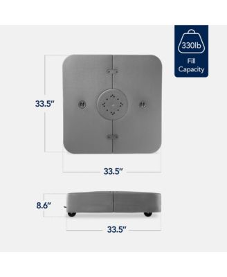 Heavy-Duty Outdoor Cantilever Base Stand w/ Wheels, Locks, Fillable 330lb Capacity