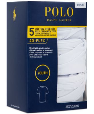 Big Boys Crewneck Undershirts, 5 Pack