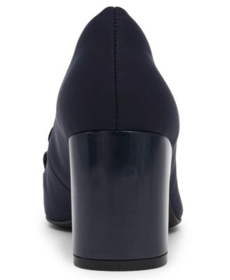 Women's Toni Stretch Block Heel Tailored Pumps