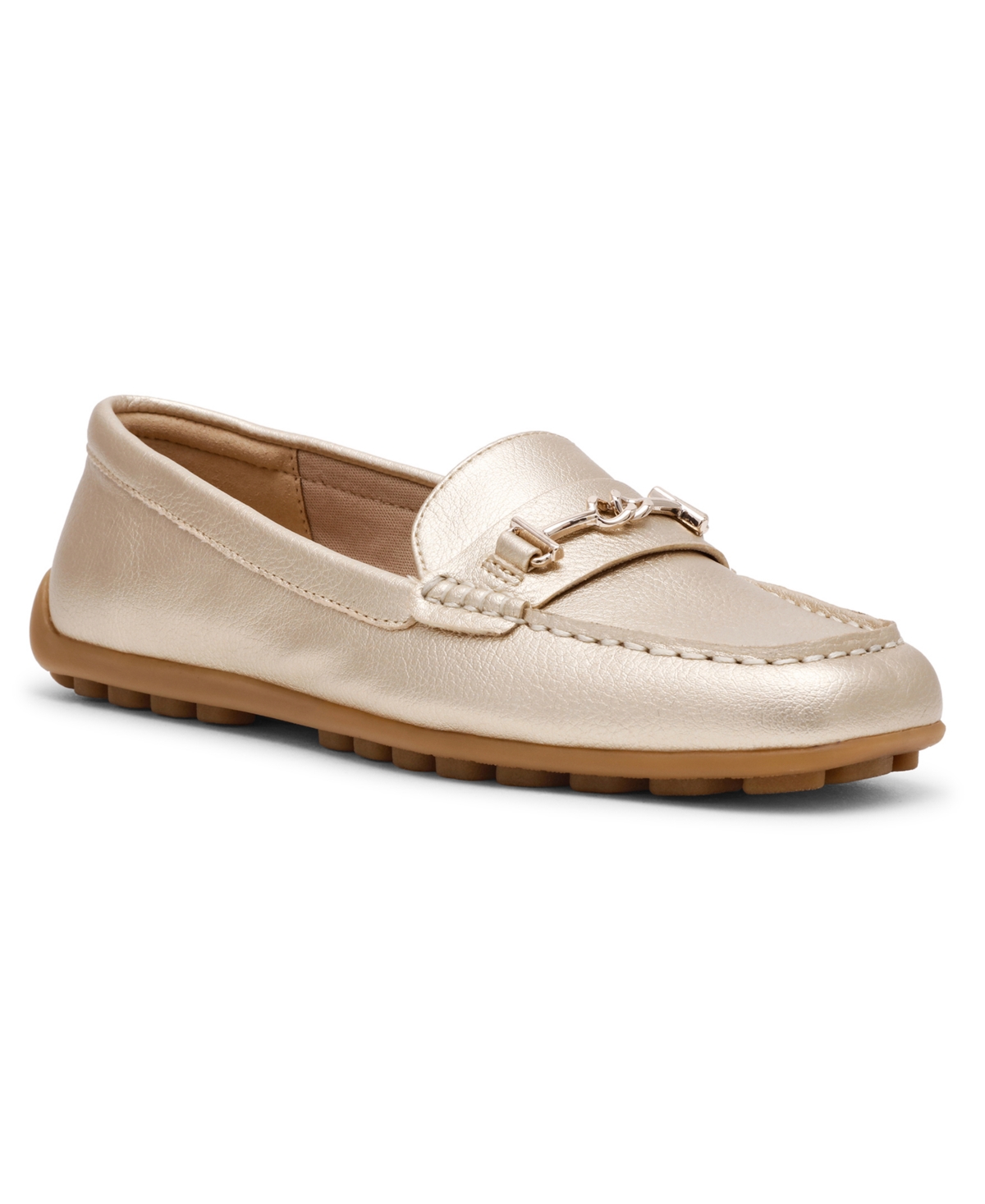 Anne Klein Women's Hanna Slip On Driving Moc Loafers In Silver