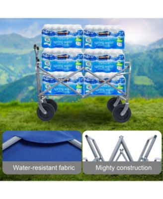 Collapsible Wagon Cart with Wheels & Drink Holders