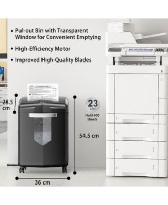 Paper Shredder, 18-Sheet 60-Minutes Shredder for Office Heavy Duty Cross-Cut Shredder with 6 Gallon Pullout Basket 4 Casters