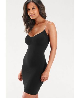 Women's Seamless Wireless Clear Straps Shaping Dress Shapewear