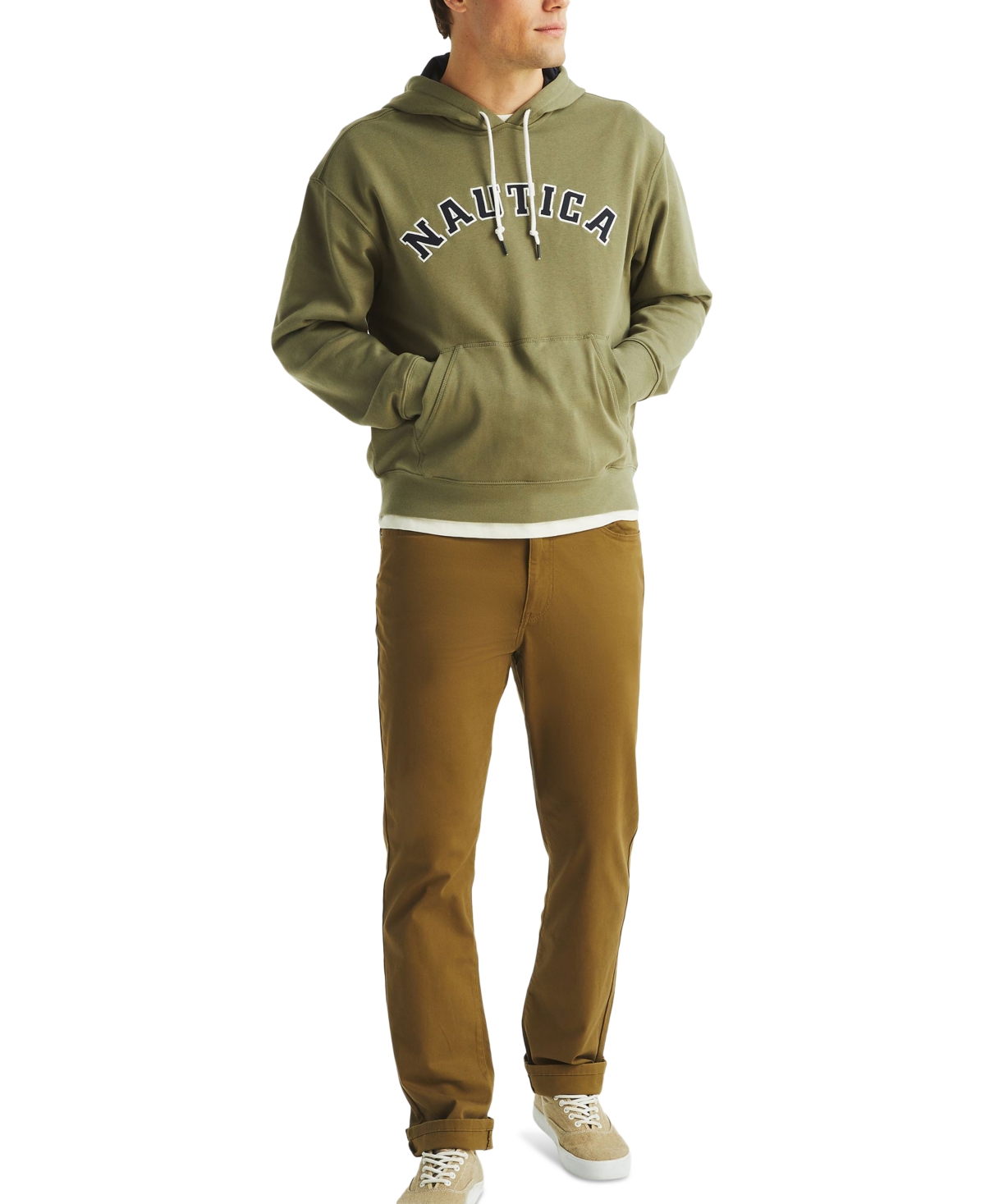 Men's Straight-Fit Stretch Pants - Dark Blue
