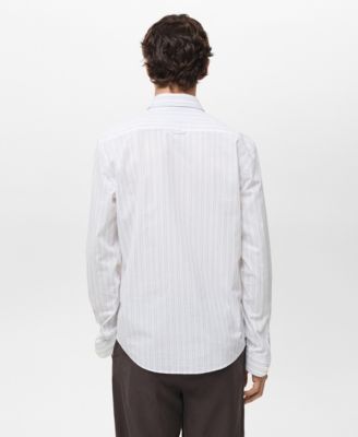Men's Cotton Regular-Fit Striped Shirt