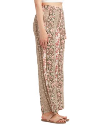 Juniors' Printed Pull-On Pants