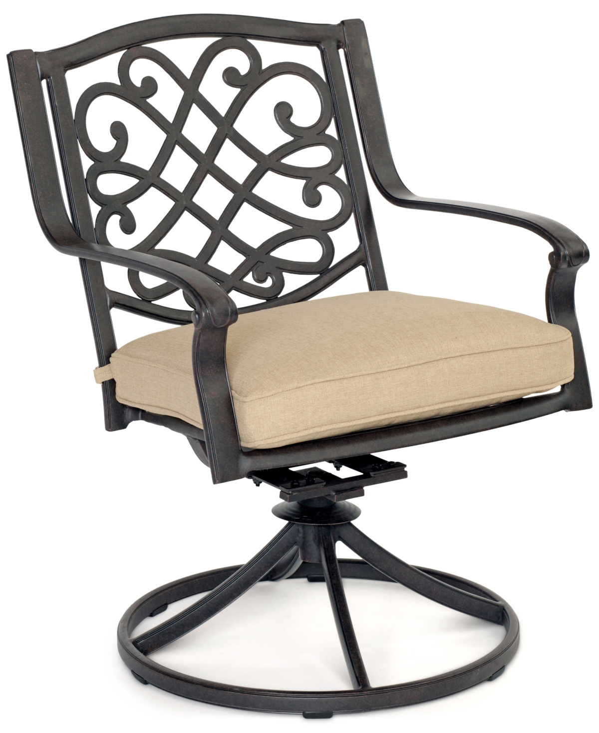 Agio Set Of 4 Park Gate Cast Aluminum Outdoor Dining Swivel Rockers, Created For Macy's