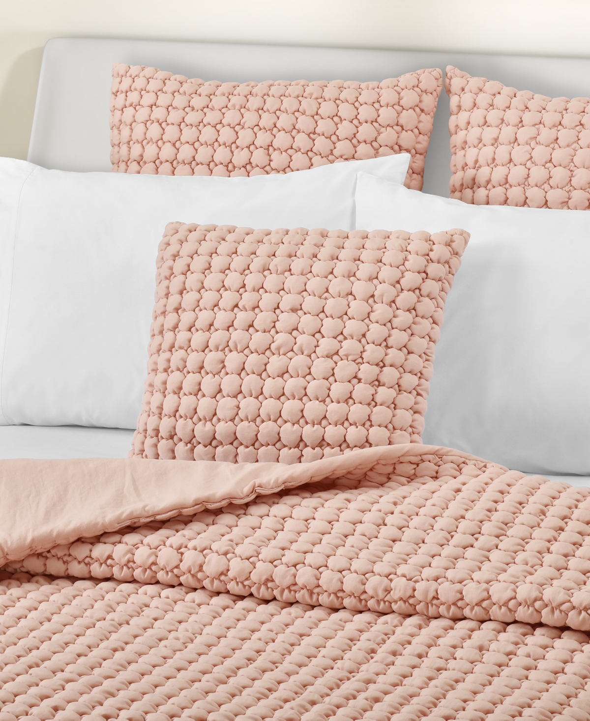 J By J Queen Bold Cloud Puff Quilted Decorative Pillow, 20" X 20"