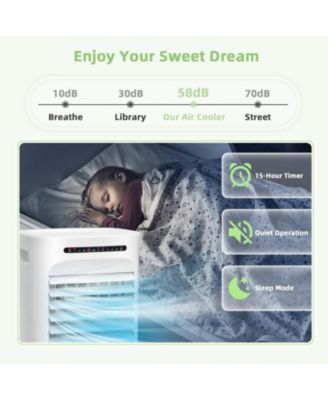 4-in-1 with Timer and 3 Modes, Portable Evaporative Air Cooler