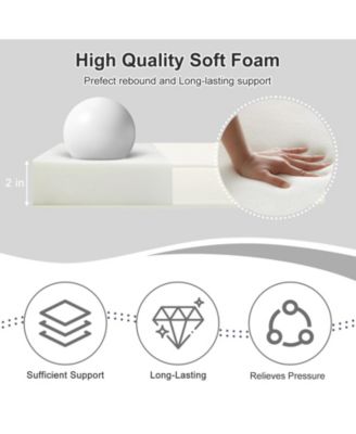 Outdoor Dining Chair Cushions Set of 4, Waterproof Patio Furniture Seat Cushions, Outdoor Chair Pads with Ties, 18 x 19 inch