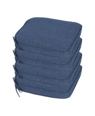Outdoor Dining Chair Cushions Set of 4, Waterproof Patio Furniture Seat Cushions, Outdoor Chair Pads with Ties, 18 x 19 inch