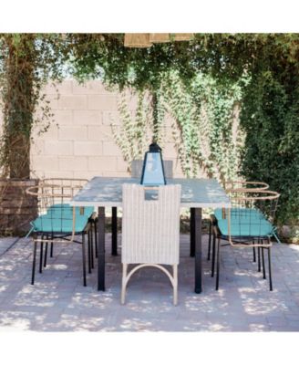 Outdoor Dining Chair Cushions Set of 2, Waterproof Patio Furniture Seat Cushions, Outdoor Chair Pads with Ties, 18 x 19 inch