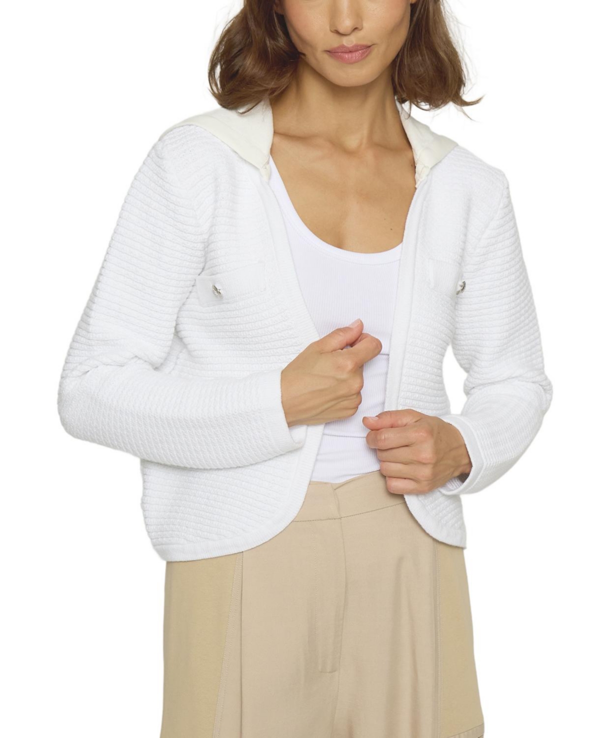 Women's Chanel Dickey Cardigan - White