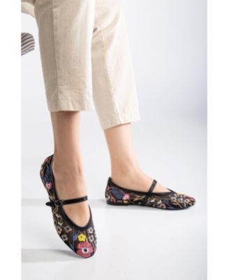 Fauna Mesh Mary Jane Flats