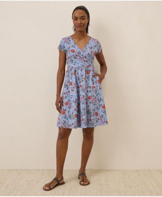 Women's Fit & Flare Crossover Dress Made With Organic Cotton