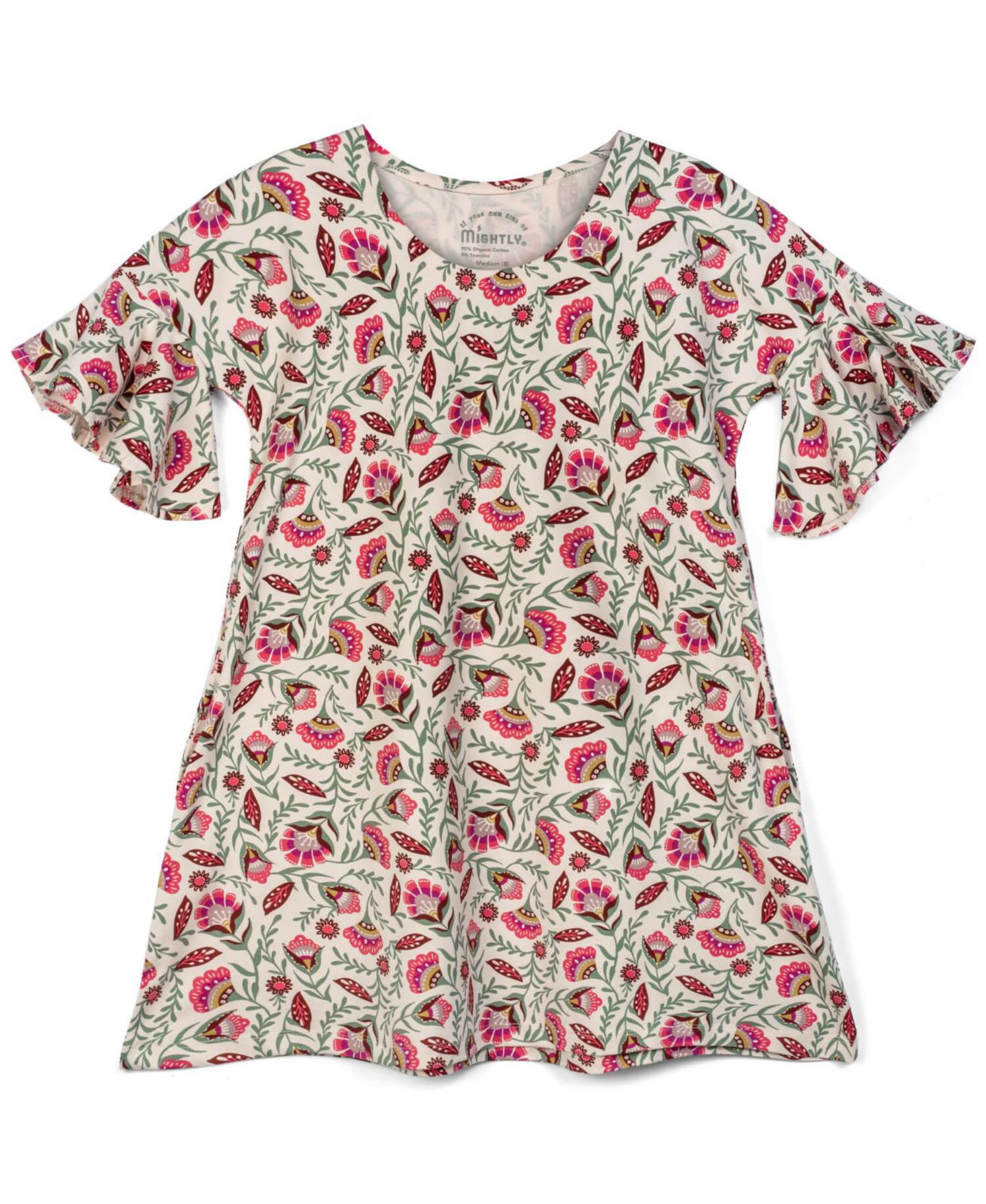 Платье Mightly Fair Trade Organic Cotton Cascade Dress для девочек-малышей, цвет: С принтом — фото 1