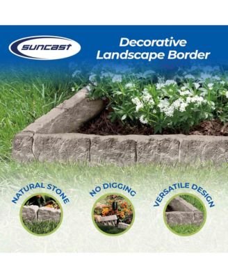 10 Piece Landscape Design Border Decorative Rock Stone Edging (8 Pack)