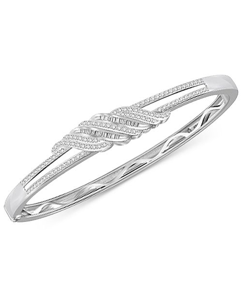 Macy's Diamond Twist Bangle Bracelet (1 ct. t.w.) in ...
