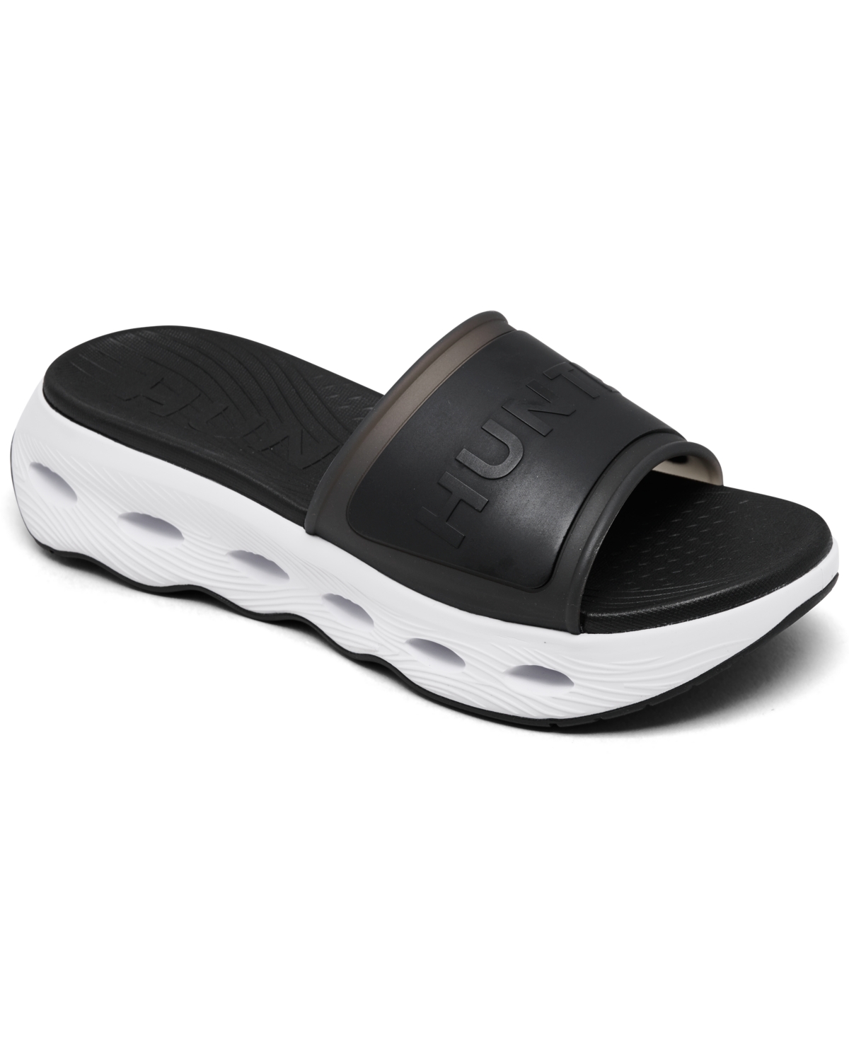 Women's Geneva Square-Toe Slip-On Casual Sandals from Finish Line - Black