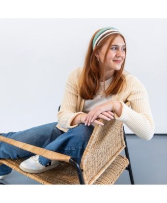 Classic Headband Set - Green + Cream + Pearl