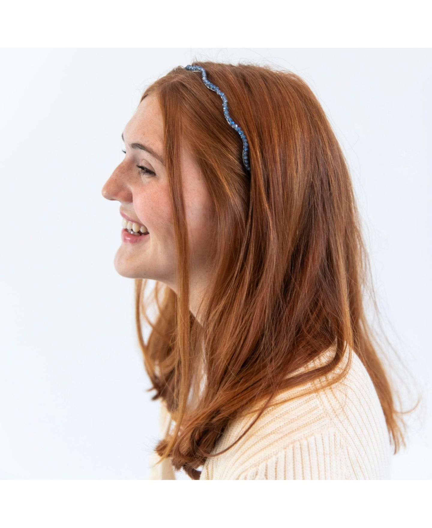 Женские аксессуары для волос Headbands of Hope Wavy Beaded Headband - Ocean Blue, цвет: Синий — фото 5