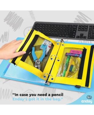 Pink Pencil Pouch For 3 Ring Binder, Zippered Binder Pencil Pouches, 3 Ring Pencil Pouch for Binder, Pencil Case for Binder, Large Pencil Bags for School, Home, and Office.